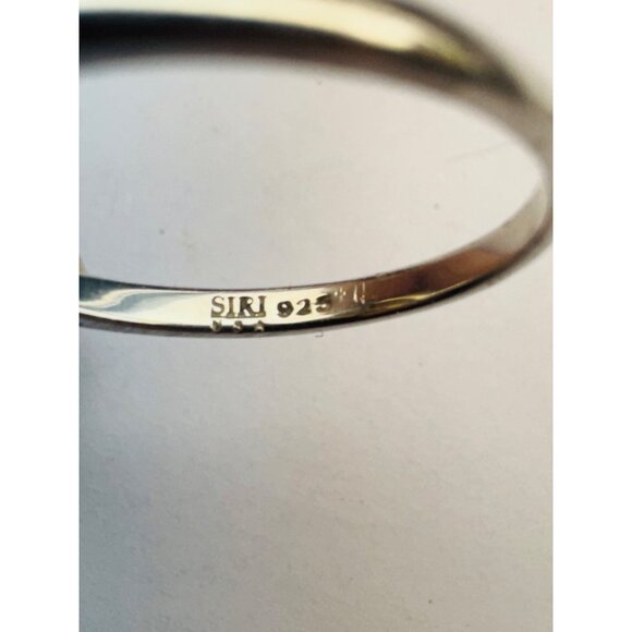 Vintage Style Yellow Cubic Zirconia Ring Sterling Silver 925 Size 6.75 Filigree - Picture 8 of 11